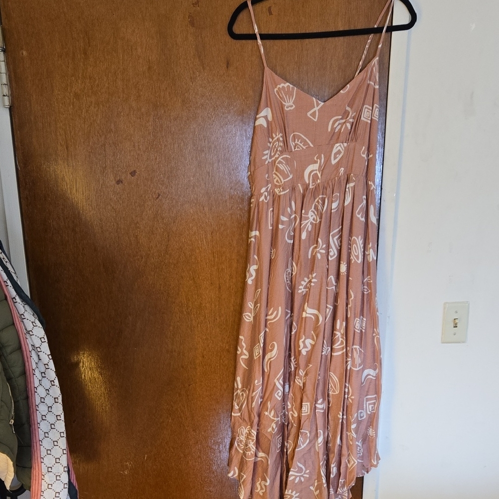 Blu Pepper Mauve Pink Floral Print Midi Dress